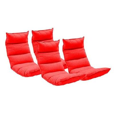 4x foldable tatami floor sofa bed meditation lounge chair recliner lazy couch red