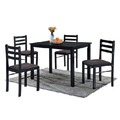 5pc dining set rectangular dining table 110cm with 4 dining chairs