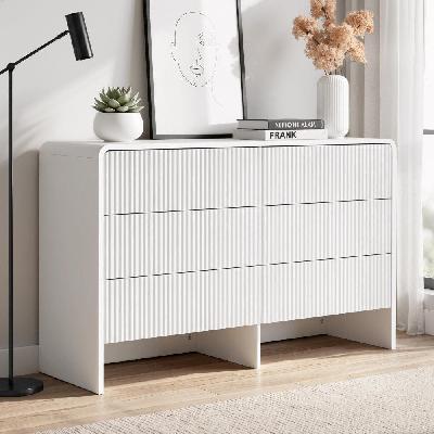 6 chest of drawers dresser cabinet beige
