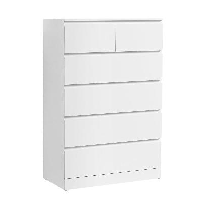 6 chest of drawers - pepe white