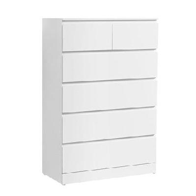 6 chest of drawers - pepe white