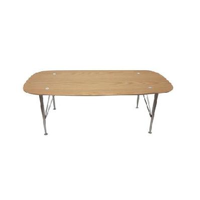 6ixty2 scandinavian wooden coffee table - metal legs - oak
