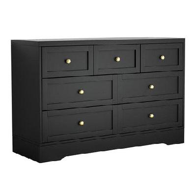 7 chest of drawers dresser table black