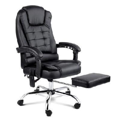 8 point reclining massage chair - black