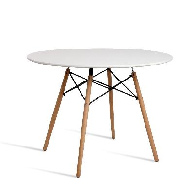 dining table 4 seater round replica dsw eiffel kitchen timber white