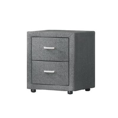 fabric bedside table - grey
