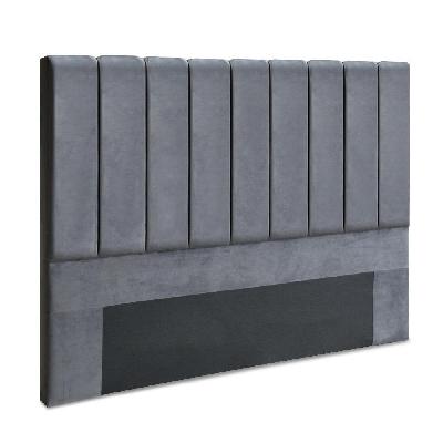 king size fabric bed headboard - grey