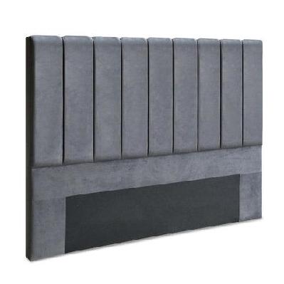 king size fabric bed headboard - grey