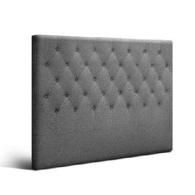 queen size bed head headboard bedhead fabric frame base cappi grey