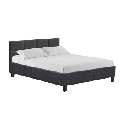 tino bed frame fabric - charcoal double