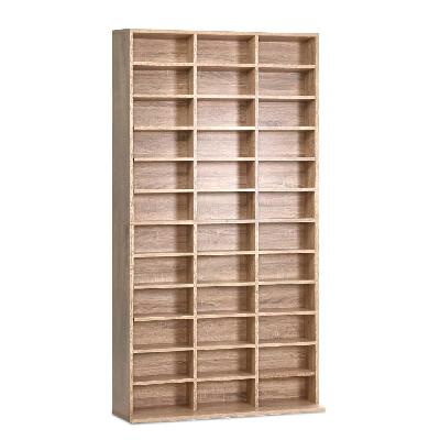 528 dvd 1116 cd storage shelf media rack stand cupboard book unit oak
