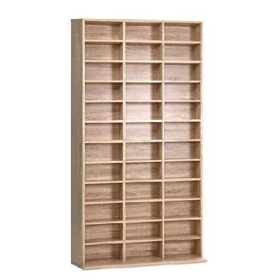 528 dvd 1116 cd storage shelf media rack stand cupboard book unit oak