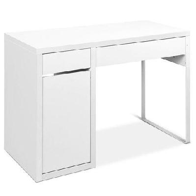 metal desk with storage cabinets - white