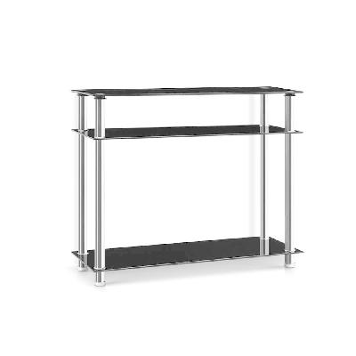 entry hall console table - black and silver