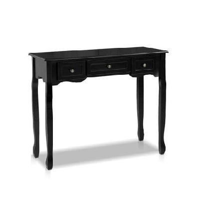 hallway console table hall side dressing entry display 3 drawers black