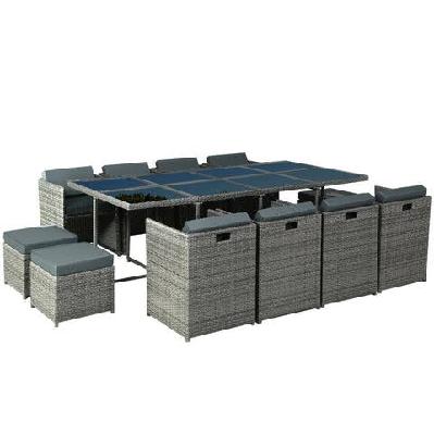gardeon 13 pcs outdoor dining set table chairs patio lounge setting furniture