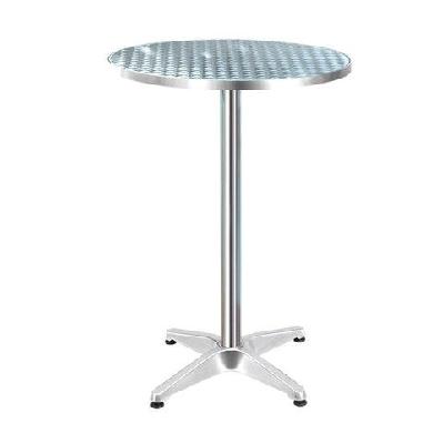outdoor bar table indoor furniture adjustable aluminium round 70/110cm