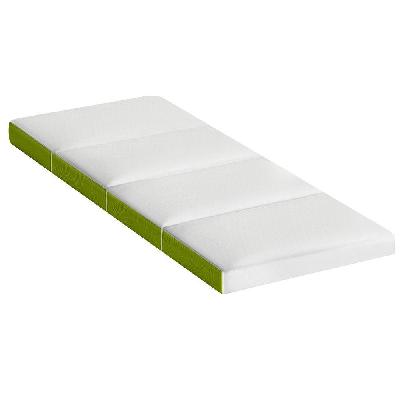 giselle bedding foldable mattress 4-fold folding bed mat camping single green