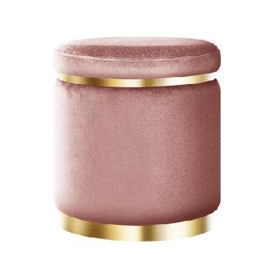 round velvet foot stool ottoman foot rest pouffe padded seat pouf bedroom pink