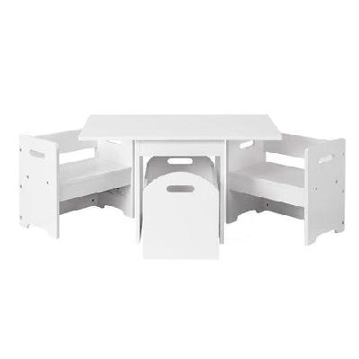 kids multi-function table and chair hidden storage box toy activity desk
