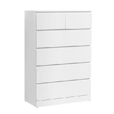 6 chest of drawers - pepe white