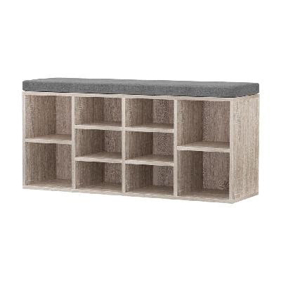 bench wooden shoe rack storage