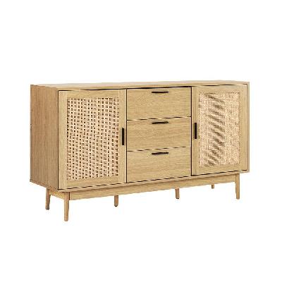 artiss buffet sideboard rattan furniture cabinet storage hallway table kitchen