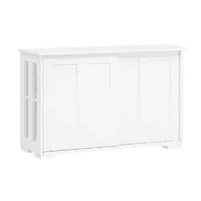 buffet sideboard cabinet white doors storage shelf cupboard hallway table white