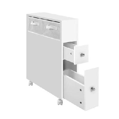 bathroom storage toilet cabinet caddy holder drawer basket with wheels