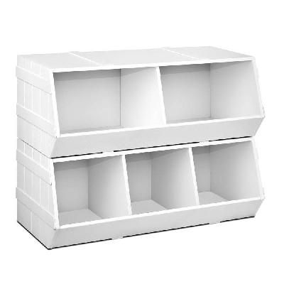 kids toy box stackable bookshelf storage organiser bookcase shelf