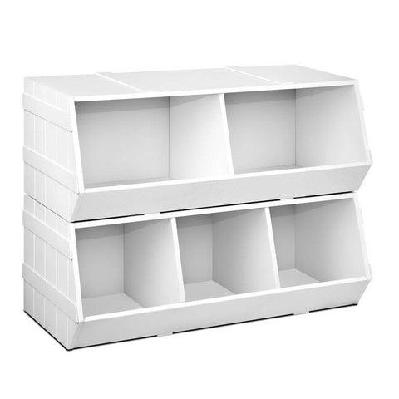 kids toy box stackable bookshelf storage organiser bookcase shelf