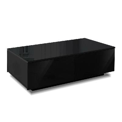 modern coffee table 4 storage drawers high gloss living room furniture black