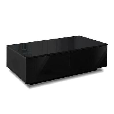 modern coffee table 4 storage drawers high gloss living room furniture black