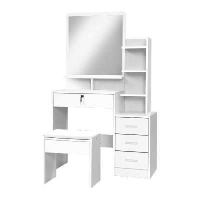 dressing table mirror stool jewellery cabinet makeup organizer drawer