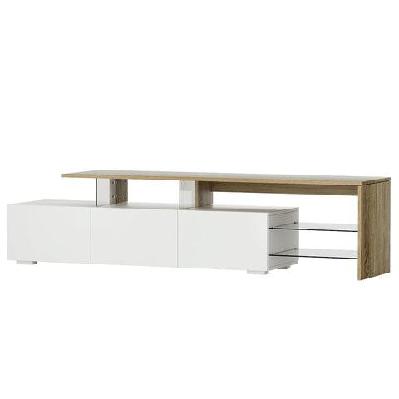 tv cabinet entertainment tv unit stand furniture with drawers 180cm wood