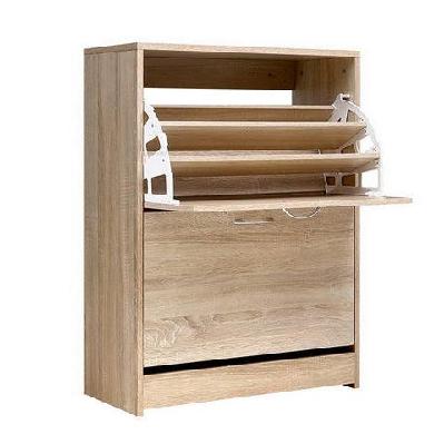 shoe cabinet shoes storage rack 24 pairs organiser shelf cupboard oak