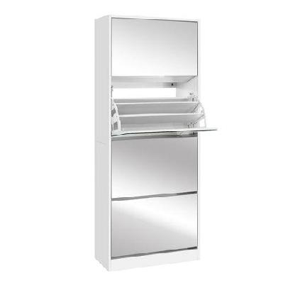 shoe cabinet mirror shoes storage rack organiser 60 pairs cupboard shelf