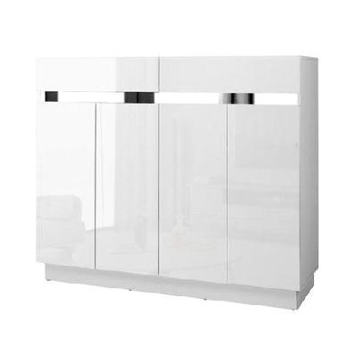120cm shoe cabinet shoes storage rack high gloss cupboard white drawers