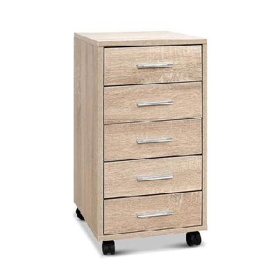5 drawer filing cabinet storage drawers wood study office school file cupboard