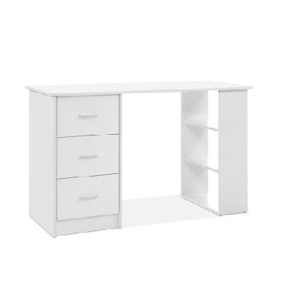 office computer desk student study table workstation 3 drawers shelf 120cm