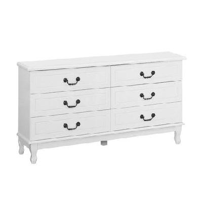 chest of drawers dresser table lowboy storage cabinet white kubi bedroom