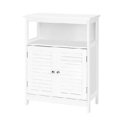 buffet sideboard cabinet kitchen bathroom storage cupboard hallway white shelf