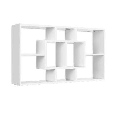floating wall shelf diy mount storage bookshelf display rack white