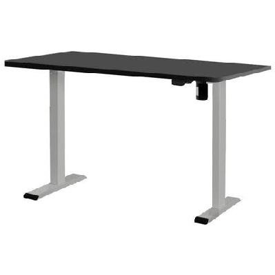 electric standing desk motorised sit stand desks table grey black 140cm