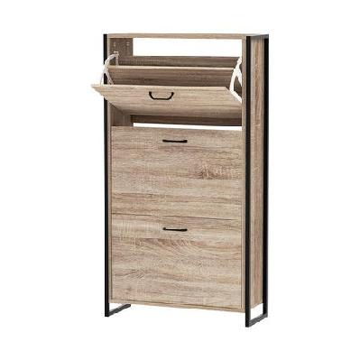 shoe cabinet shoes storage rack wooden organiser up to 24 pairs shelf cupboard metal frame