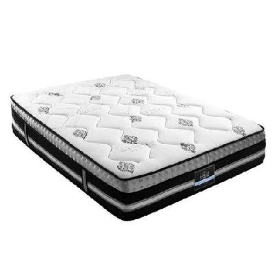 bedding galaxy euro top cool gel pocket spring mattress 35cm thick – queen