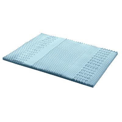 bedding cool gel 7-zone memory foam mattress topper w/bamboo cover 5cm - double