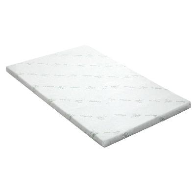 bedding cool gel memory foam mattress topper w/bamboo cover 5cm - single
