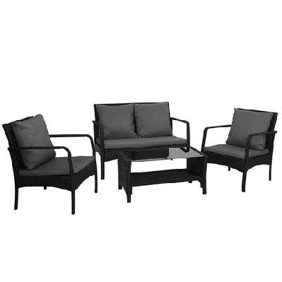outdoor furniture lounge table chairs garden patio wicker sofa set