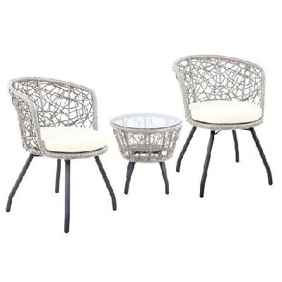 outdoor patio chair and table - grey